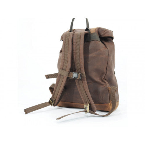 Longride Waxed Canvas Backpack Brown - 13 Liters