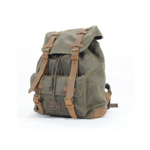 Longride Waxed Canvas Backpack Khaki - 13 Liters