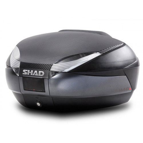 SHAD SH48 Top Box Black / Dark Grey Including Backrest And Carbon Cover