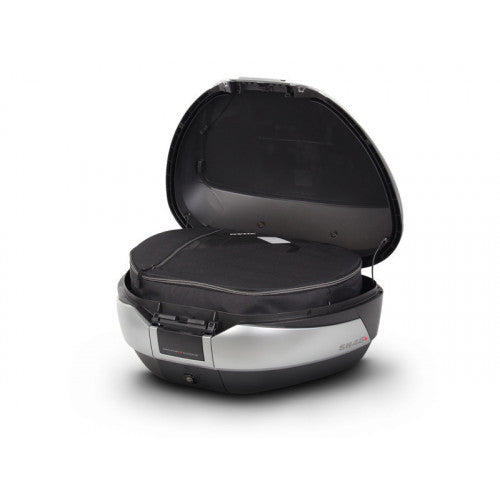 SHAD SH48 Top Box Black / Titanium Including Backrest And Carbon Cover