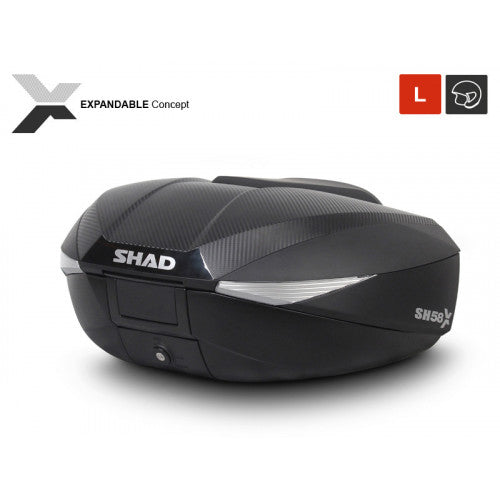 SHAD SH58X Top Box Carbon - FREE UK Shipping, FREE 365 Day Returns | Moto Central