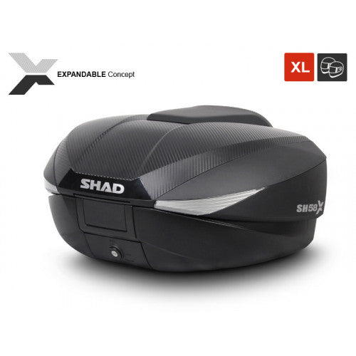 SHAD SH58X Top Box Carbon - FREE UK Shipping, FREE 365 Day Returns | Moto Central