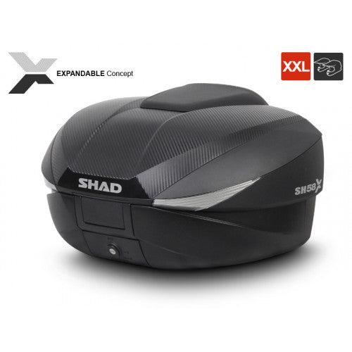 SHAD SH58X Top Box Carbon - FREE UK Shipping, FREE 365 Day Returns | Moto Central