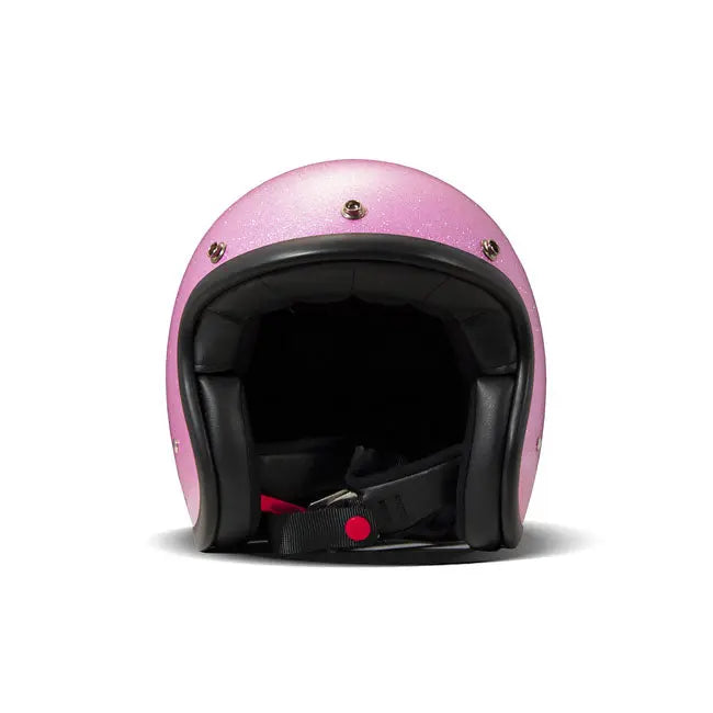 DMD Retro Open Face Helmet Glitter Pink  - FREE UK Shipping, FREE 365 Day Returns | Moto Central