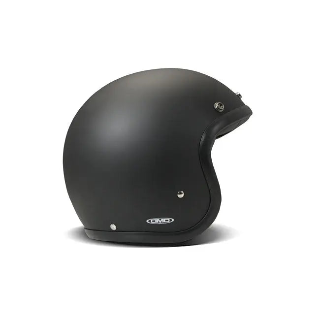 DMD Retro Open Face Helmet Matt Black  - FREE UK Shipping, FREE 365 Day Returns | Moto Central