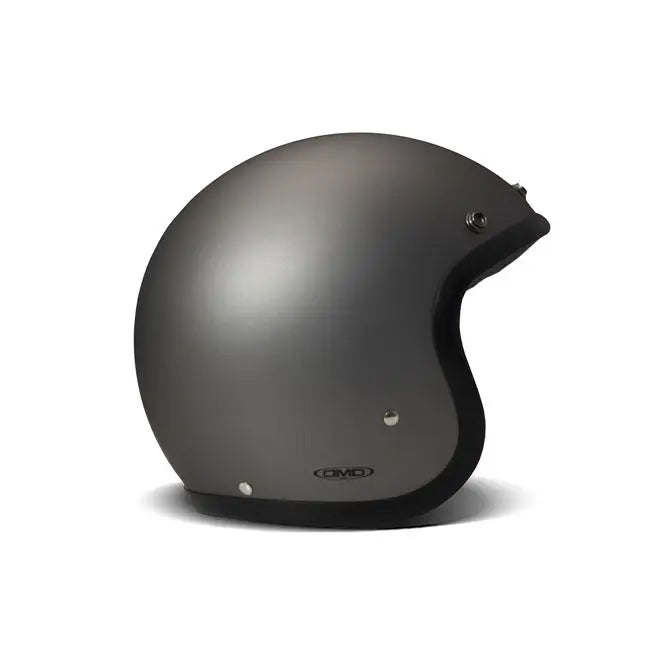 DMD Retro Open Face Helmet Matt Grey  - FREE UK Shipping, FREE 365 Day Returns | Moto Central