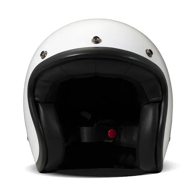 DMD Retro Open Face Helmet Solid White  - FREE UK Shipping, FREE 365 Day Returns | Moto Central