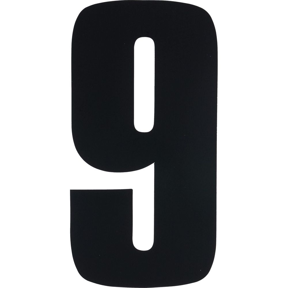 Bike It Race Numbers #9 Decal Black