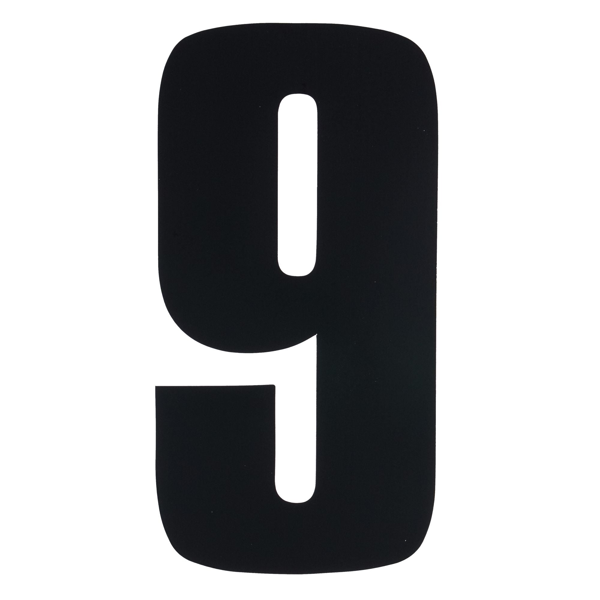 Bike It Race Numbers #9 Decal Black  - FREE UK Delivery - Moto Central