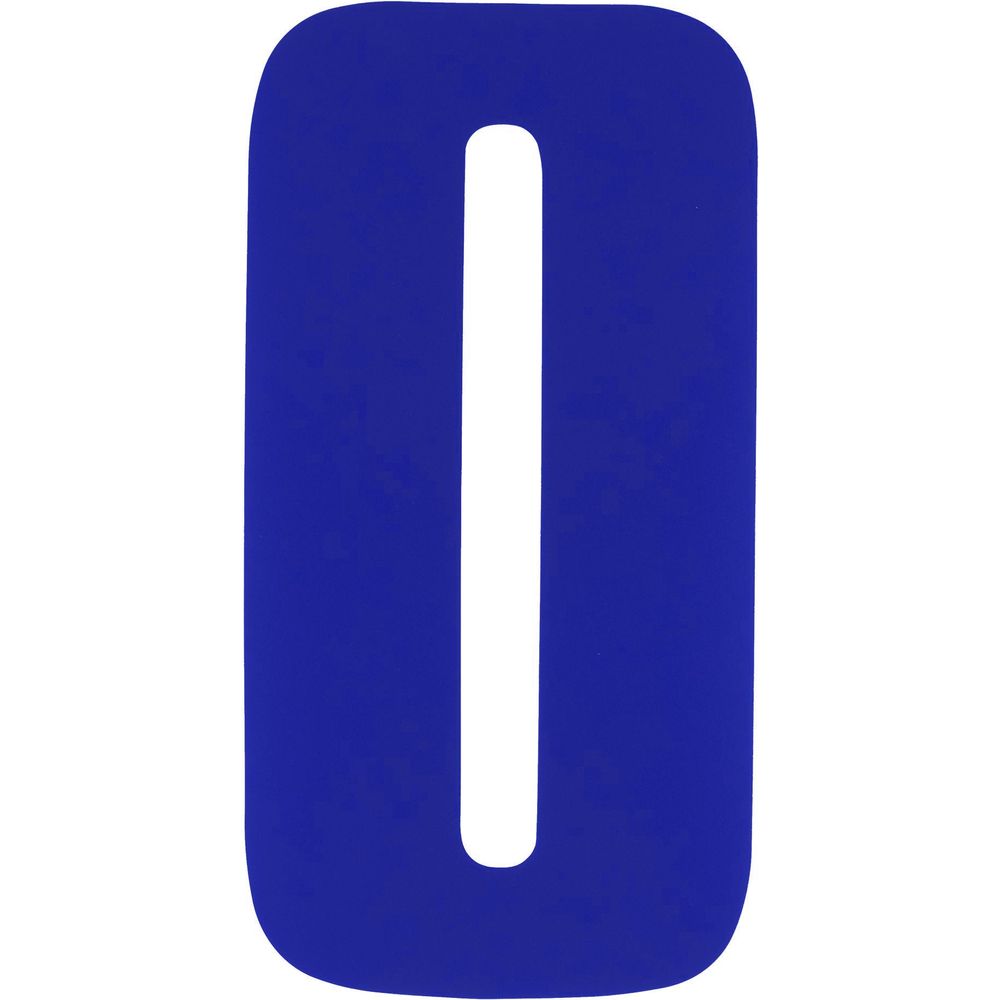 Bike It Race Numbers #0 Decal Blue