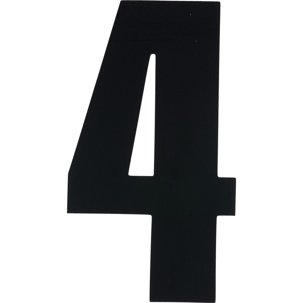 Bike It Race Numbers #4 Decal Black