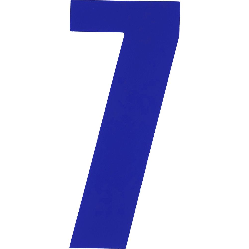 Bike It Race Numbers #7 Decal Blue