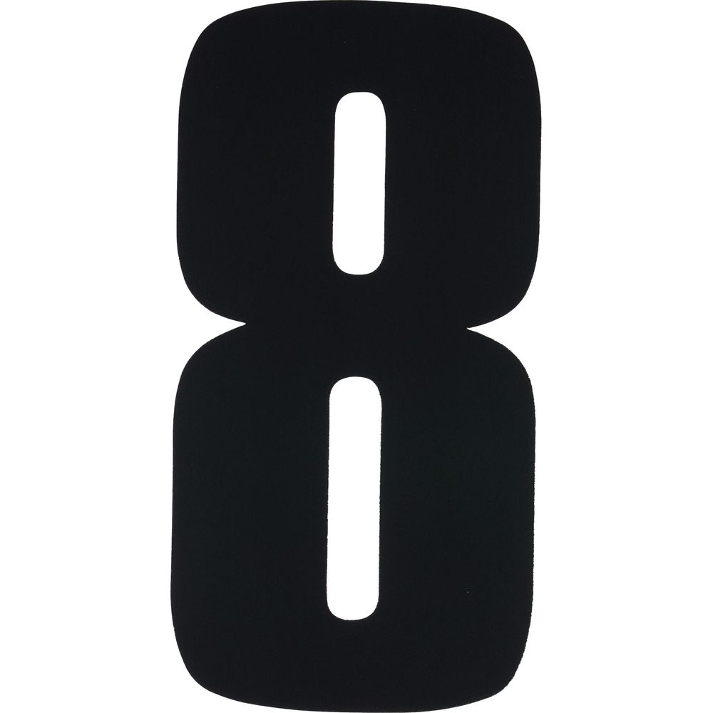 Bike It Race Numbers #8 Decal Black