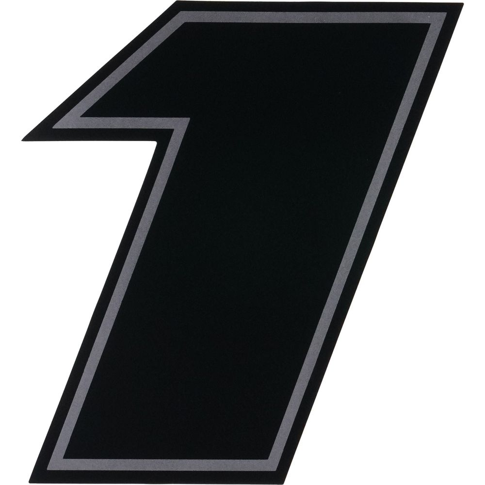 Bike It Deluxe Race Numbers #1 Decal Black