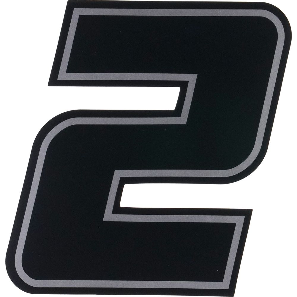 Bike It Deluxe Race Numbers #2 Decal Black