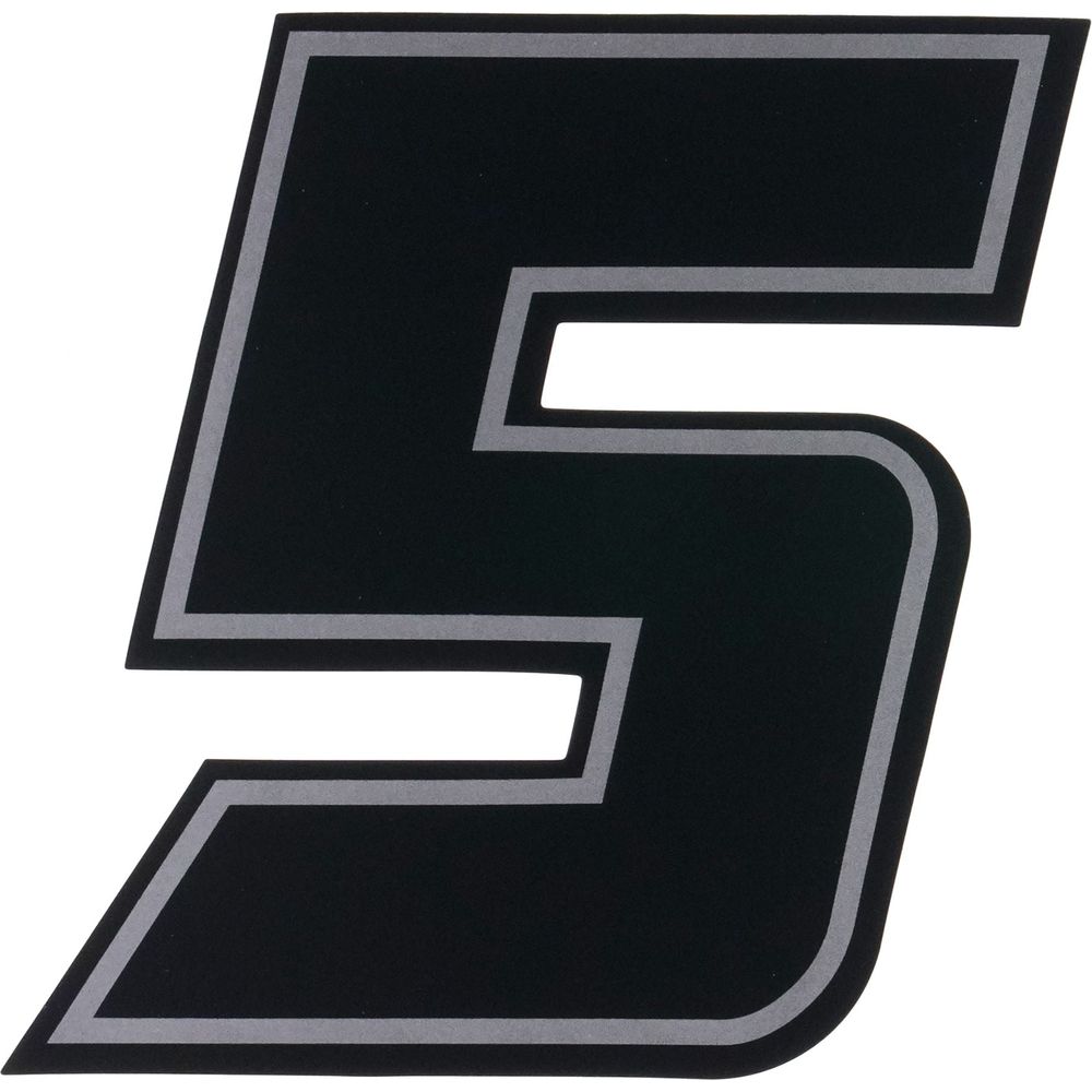 Bike It Deluxe Race Numbers #5 Decal Black