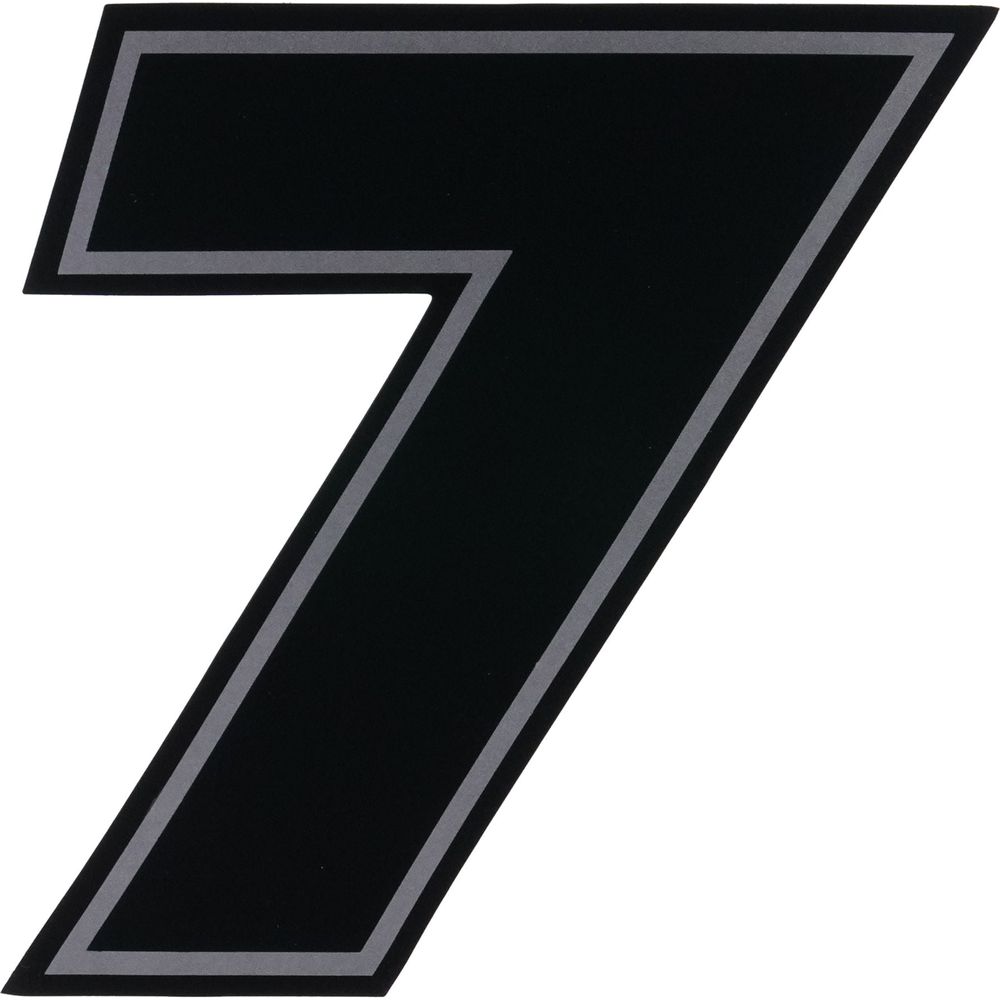 Bike It Deluxe Race Numbers #7 Decal Black