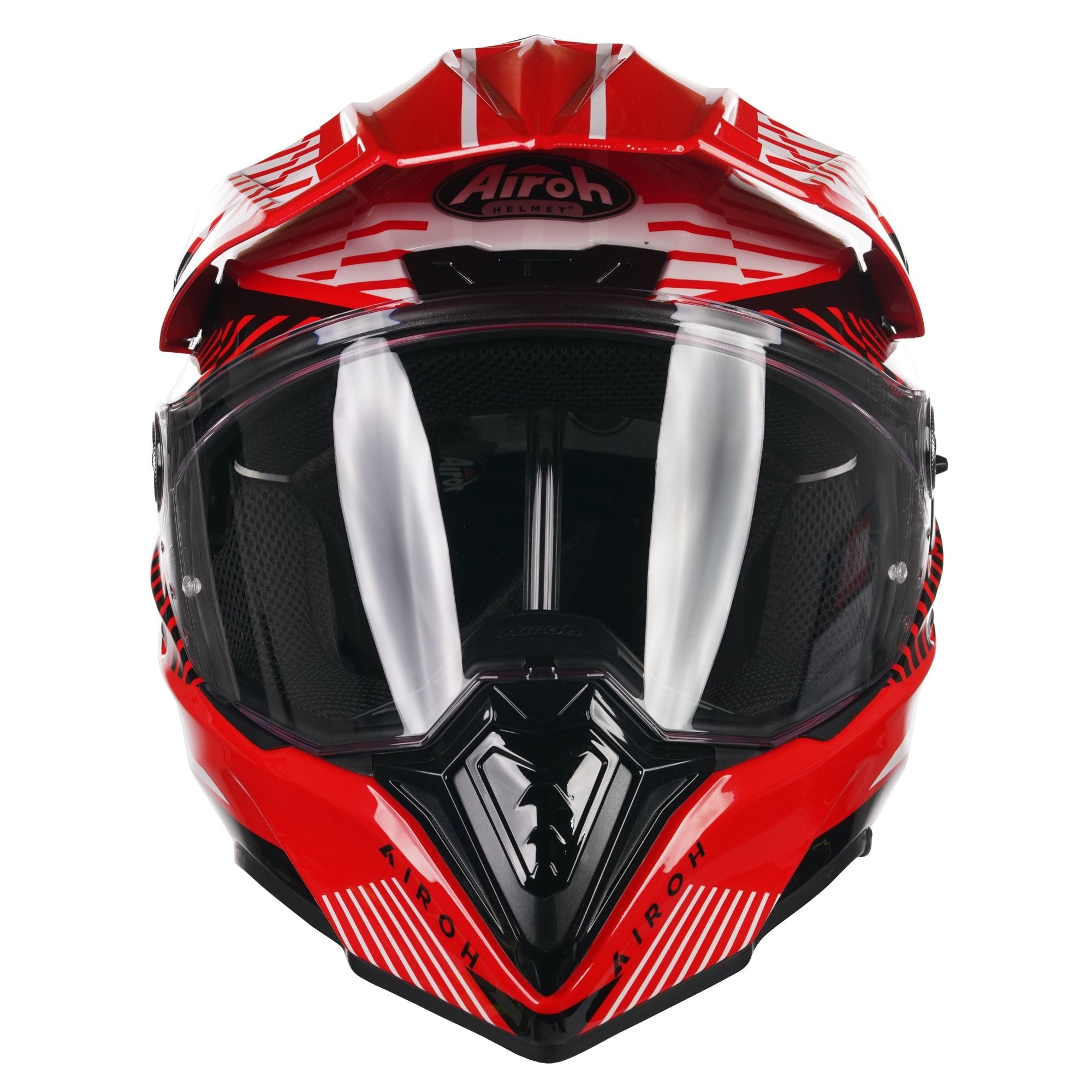 Airoh Commander Adventure Helmet Gloss Boost Red - FREE UK Shipping, FREE 365 Day Returns | Moto Central