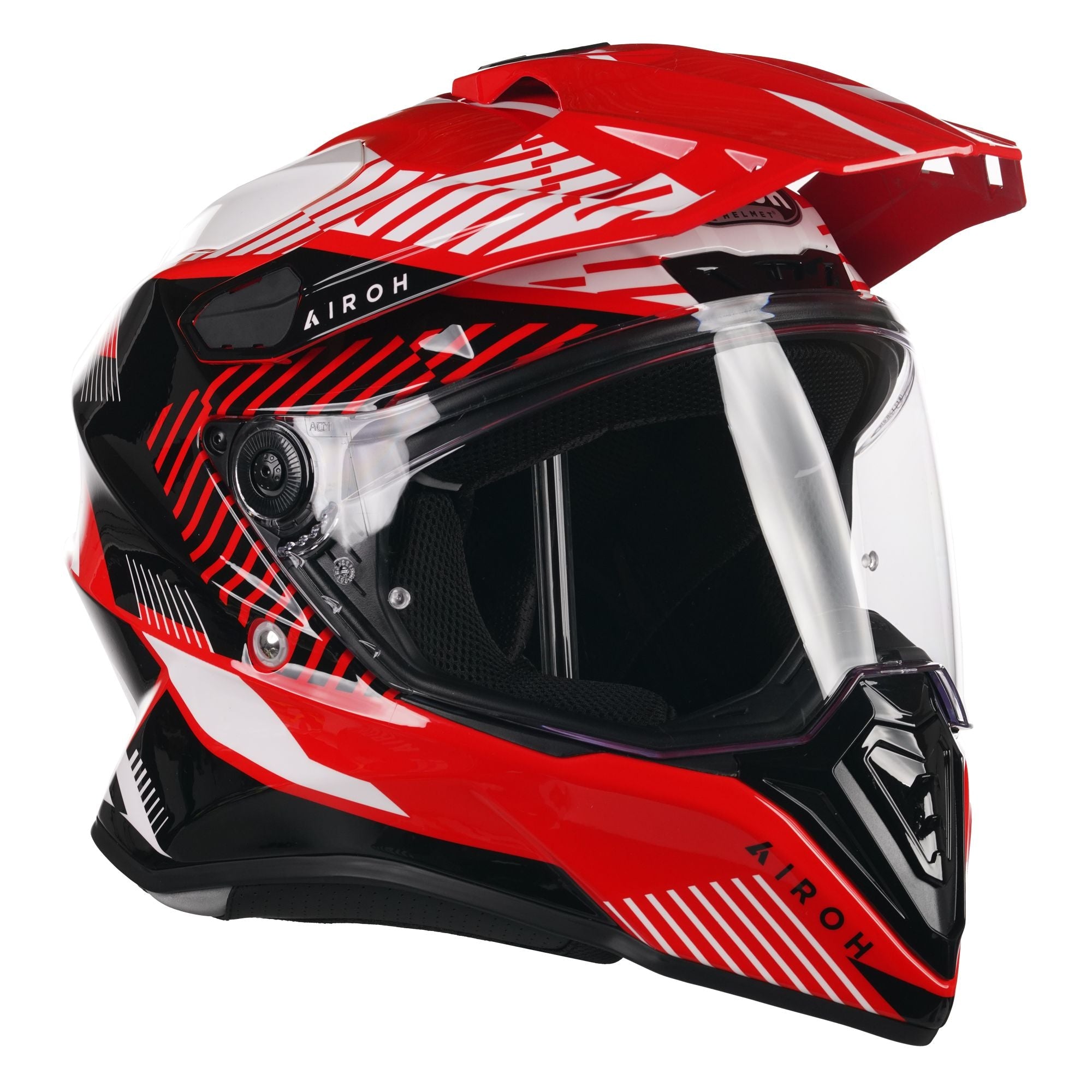 Airoh Commander Adventure Helmet Gloss Boost Red - FREE UK Shipping, FREE 365 Day Returns | Moto Central