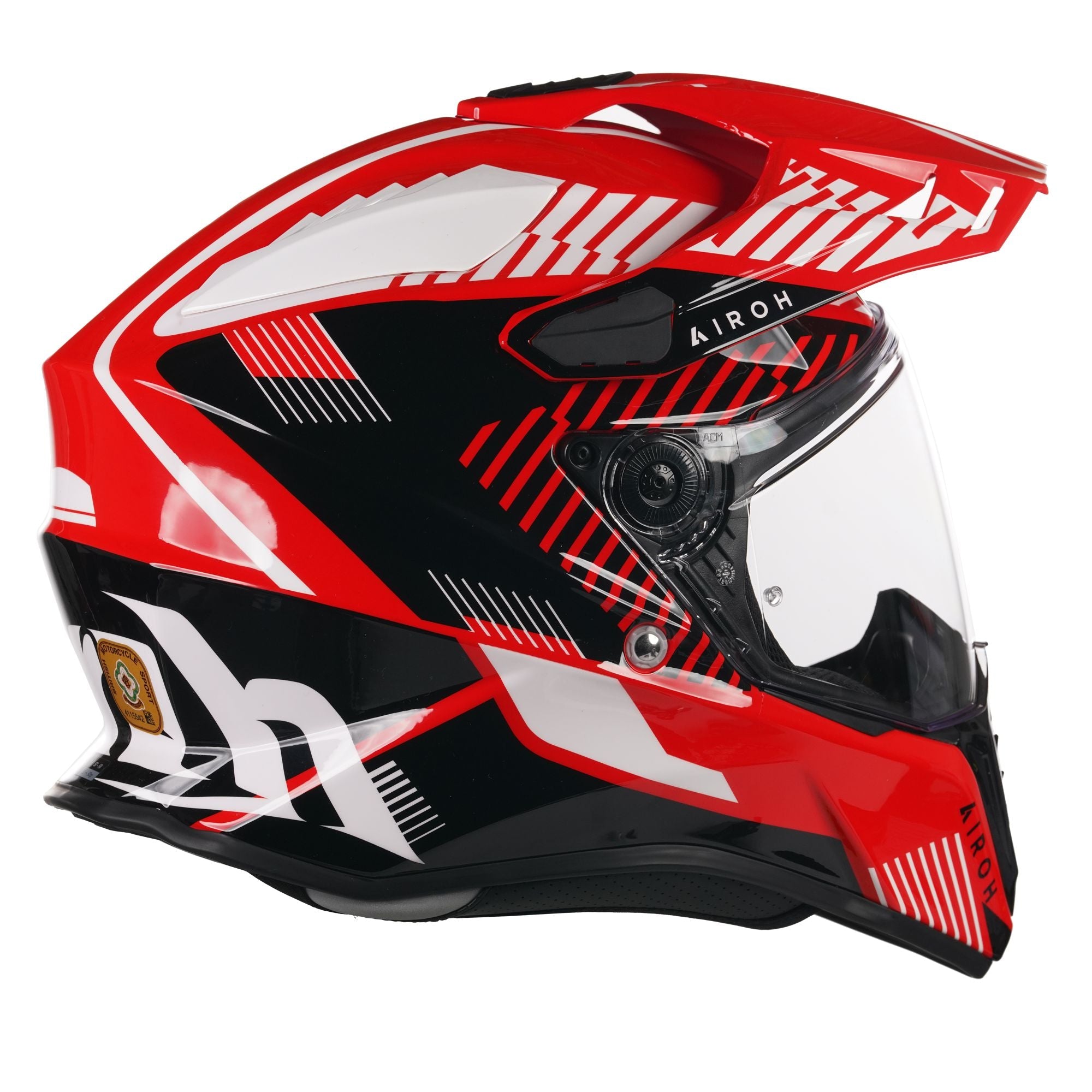 Airoh Commander Adventure Helmet Gloss Boost Red - FREE UK Shipping, FREE 365 Day Returns | Moto Central