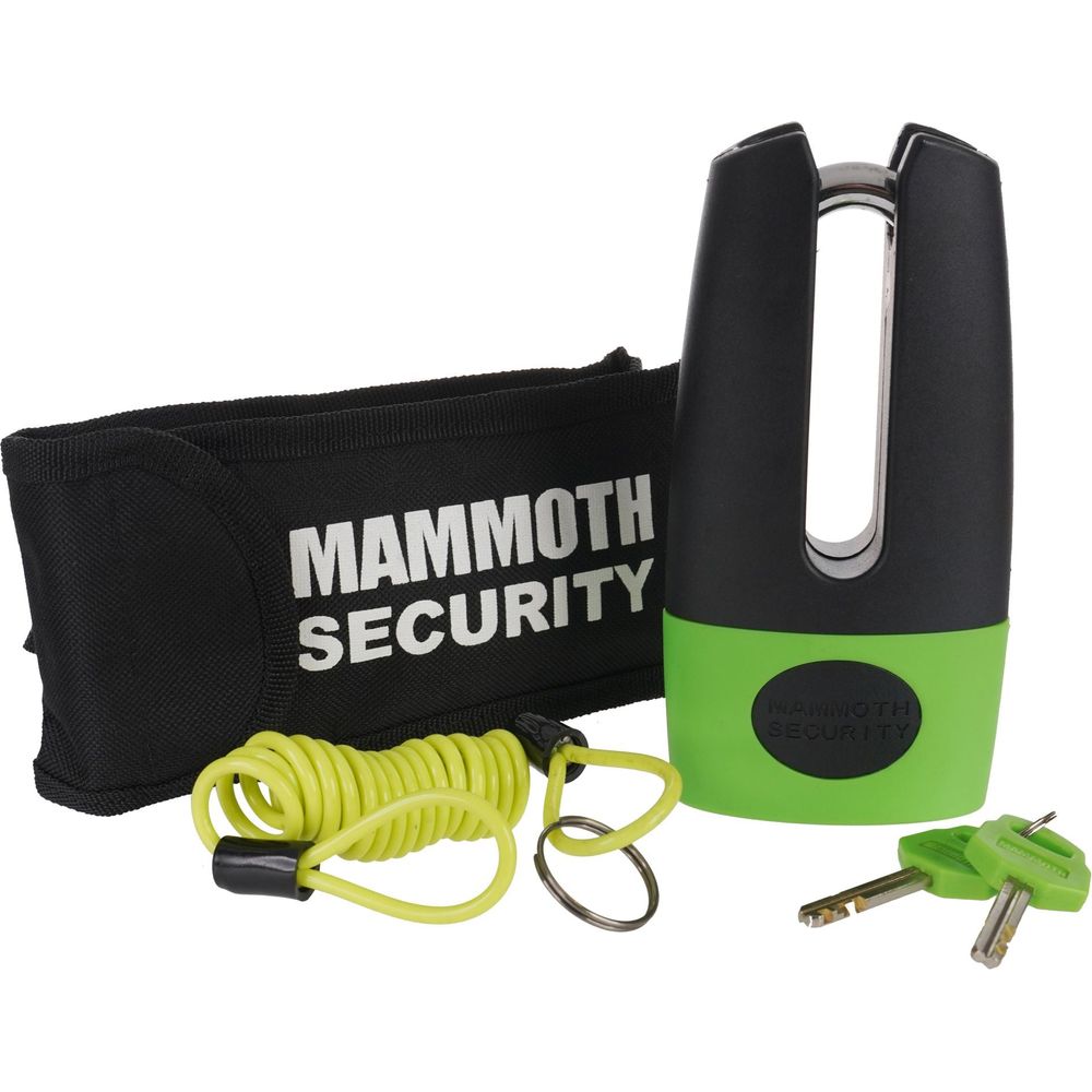 Mammoth Security Thatcham Shackle Disc Lock With 11 MM Pin And Reminder Coil