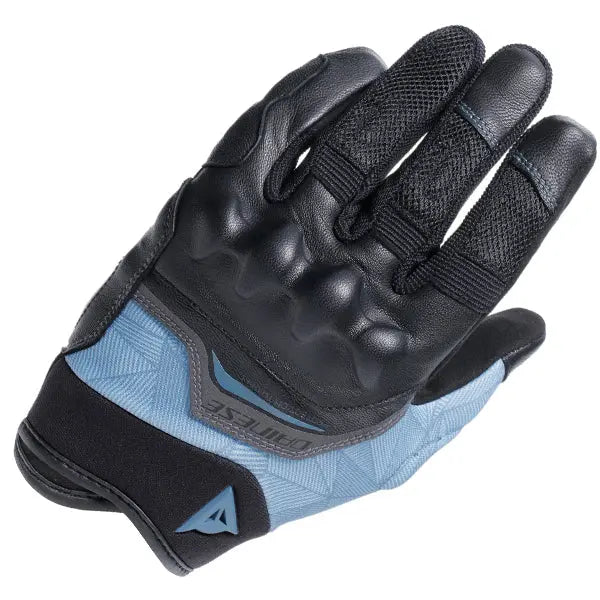 Dainese Ermex Ladies Textile Gloves Black / Mirage Blue FREE UK Delivery, FREE 365 Day Returns | Moto Central