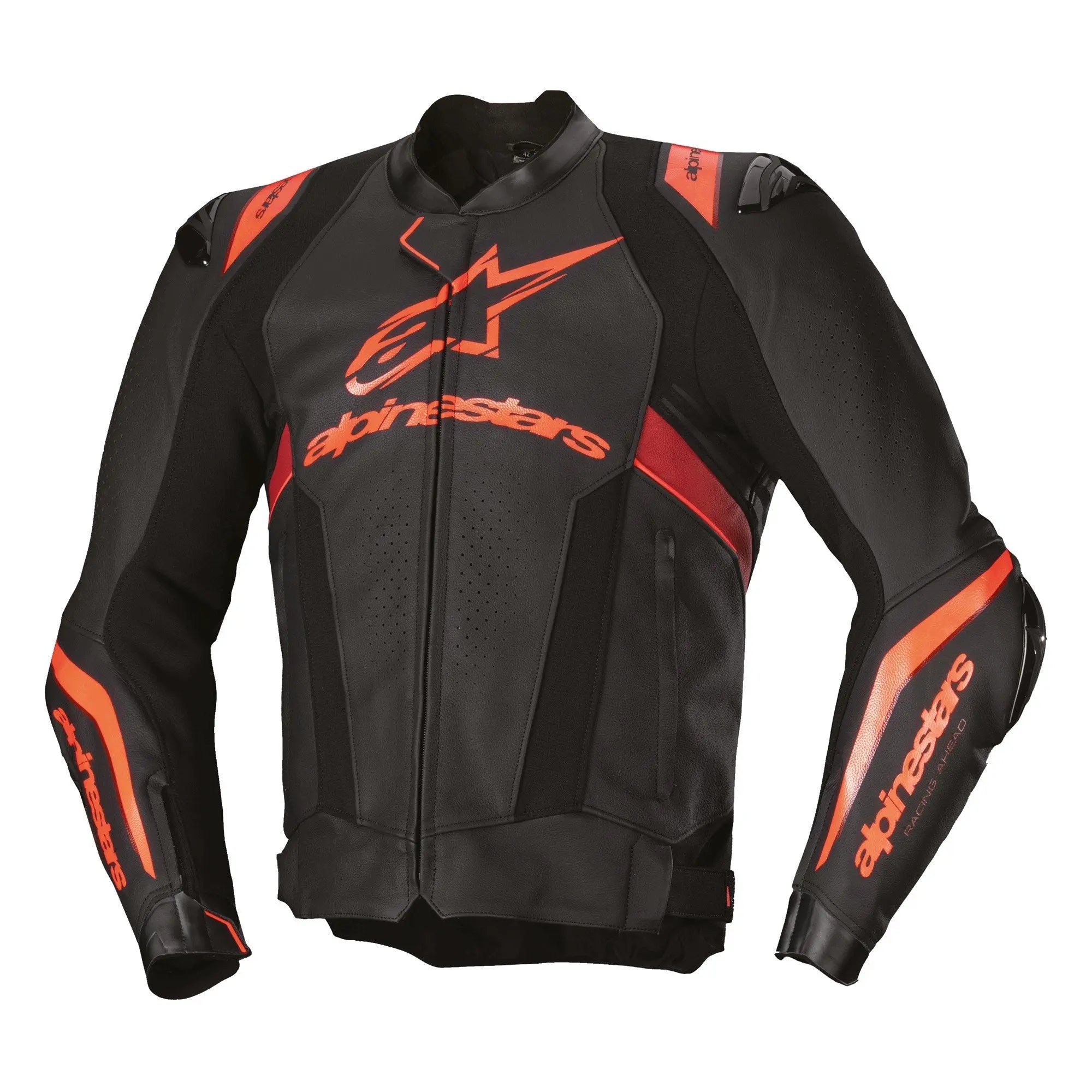 Alpinestars Missile V3 Ignition Leather Jacket Black / Fluo Red / Dark Red  - FREE UK Shipping, FREE 365 Day Returns | Moto Central