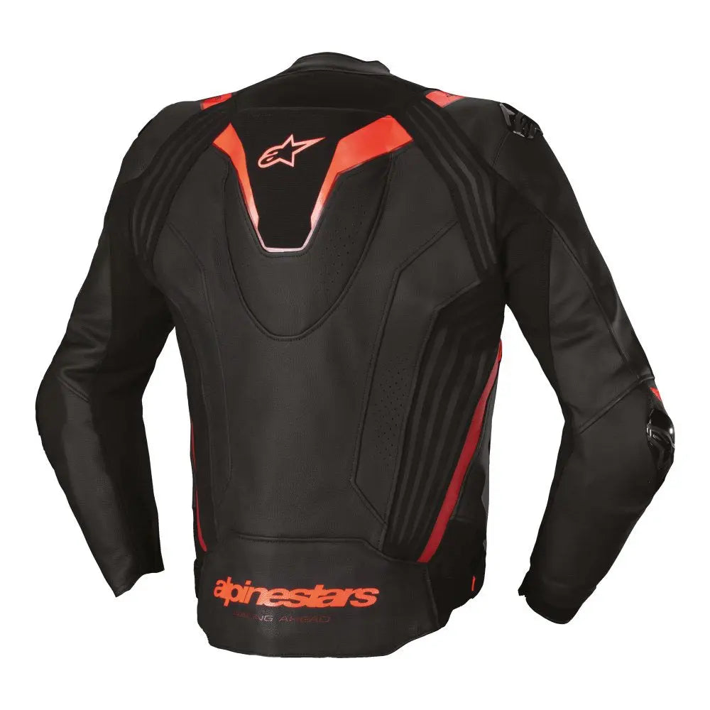 Alpinestars Missile V3 Ignition Leather Jacket Black / Fluo Red / Dark Red  - FREE UK Shipping, FREE 365 Day Returns | Moto Central