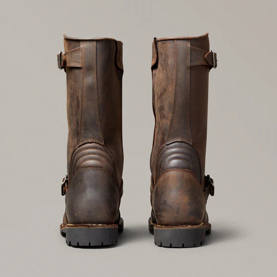 Belstaff Endurance Leather Boots Black / Brown