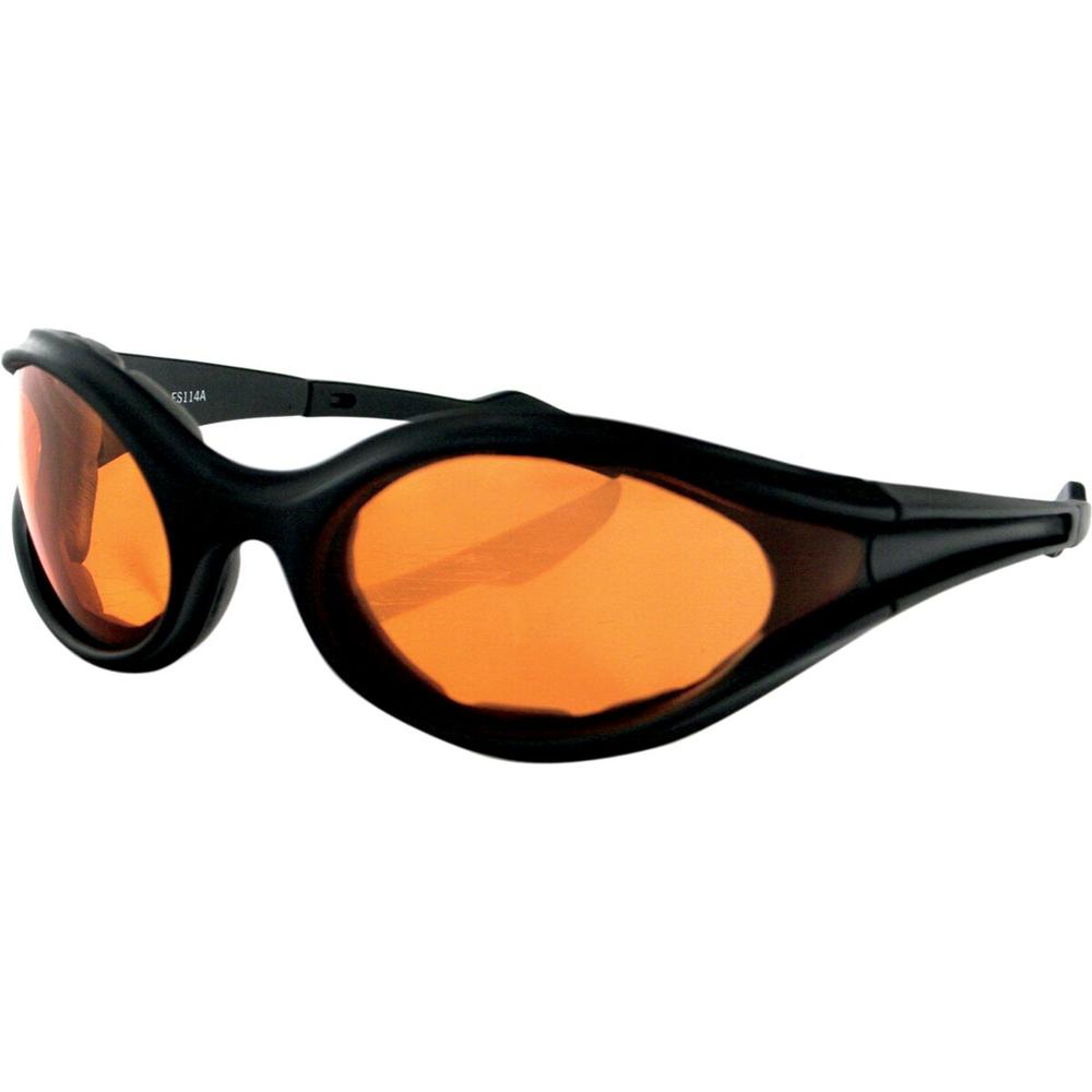 Bobster Foamerz Adventure Sunglasses Black With Amber Lenses - FREE UK Shipping, FREE 365 Day Returns | Moto Central