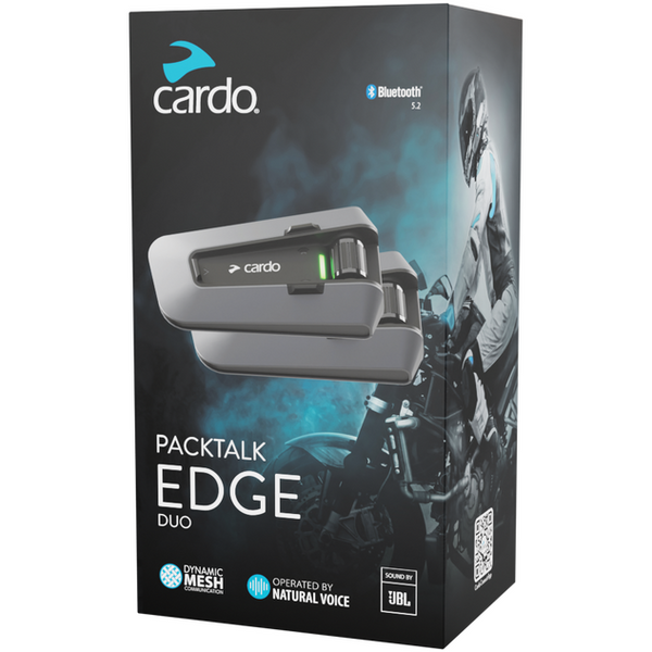 Cardo Packtalk Edge Duo Mesh Bluetooth Intercom System Grey / Black