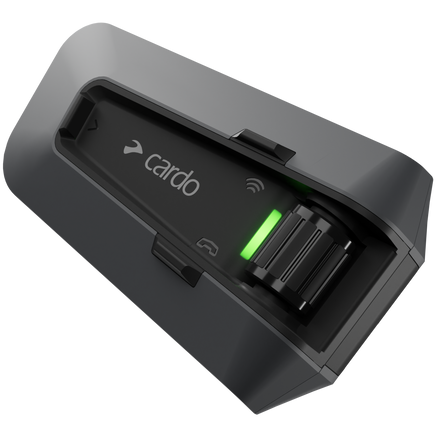 Cardo Packtalk Edge Single Bluetooth Intercom System Grey / Black - FREE UK Shipping, FREE 365 Day Returns | Moto Central