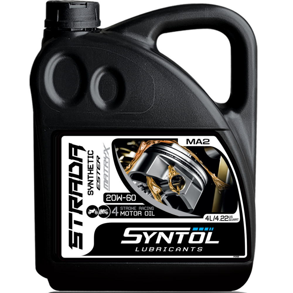 Syntol Strada 4T 20W-60 Semi Synthetic Oil - FREE UK Shipping, FREE 365 Day Returns | Moto Central