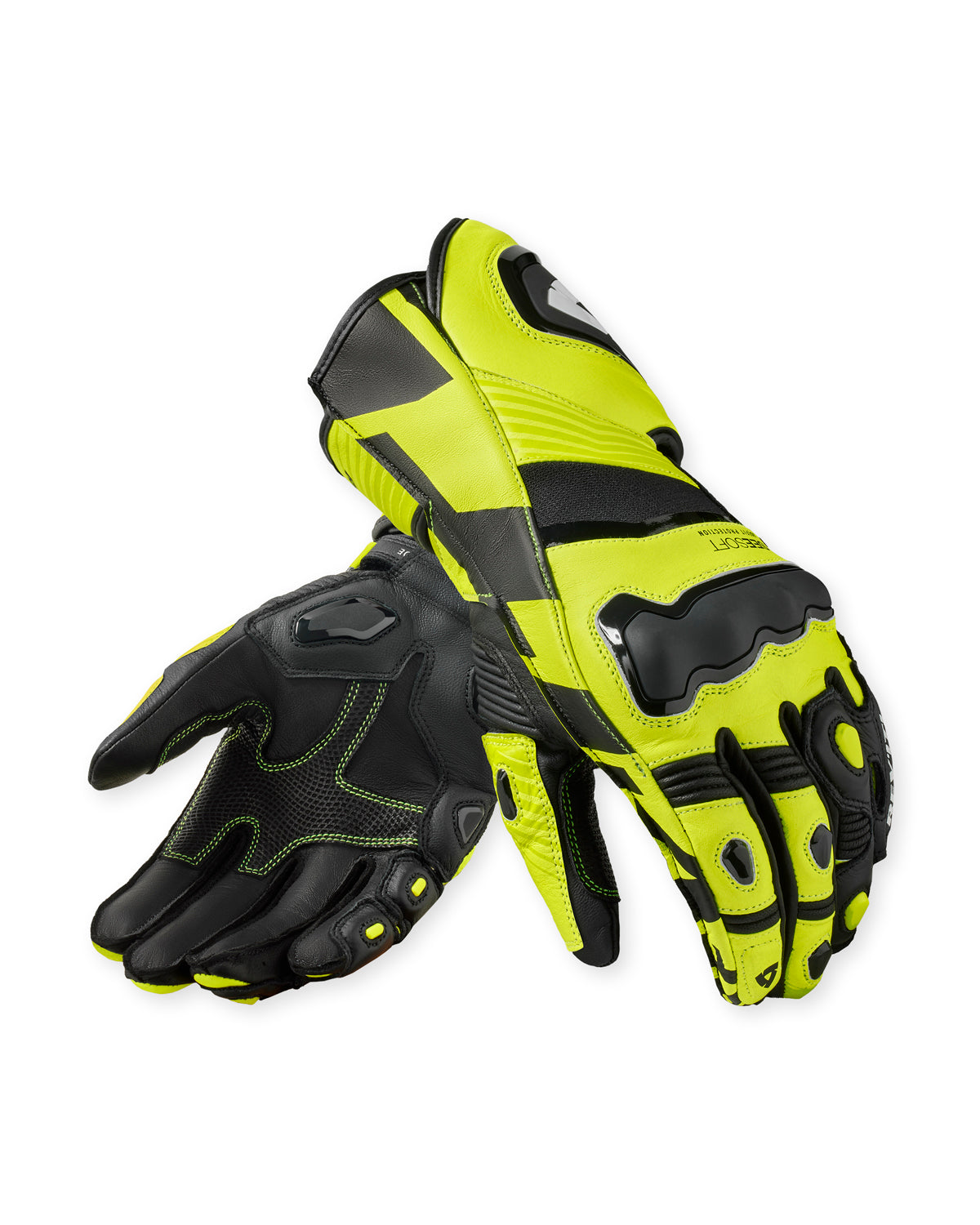 Revit Jerez 4 Leather Gloves Neon Yellow / Black FREE UK Delivery, FREE 365 Day Returns - Moto Central