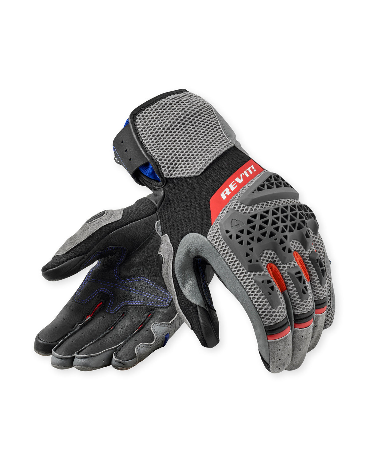 Revit Sand 5 Ladies Leather Gloves Grey / Red FREE UK Delivery, FREE 365 Day Returns - Moto Central