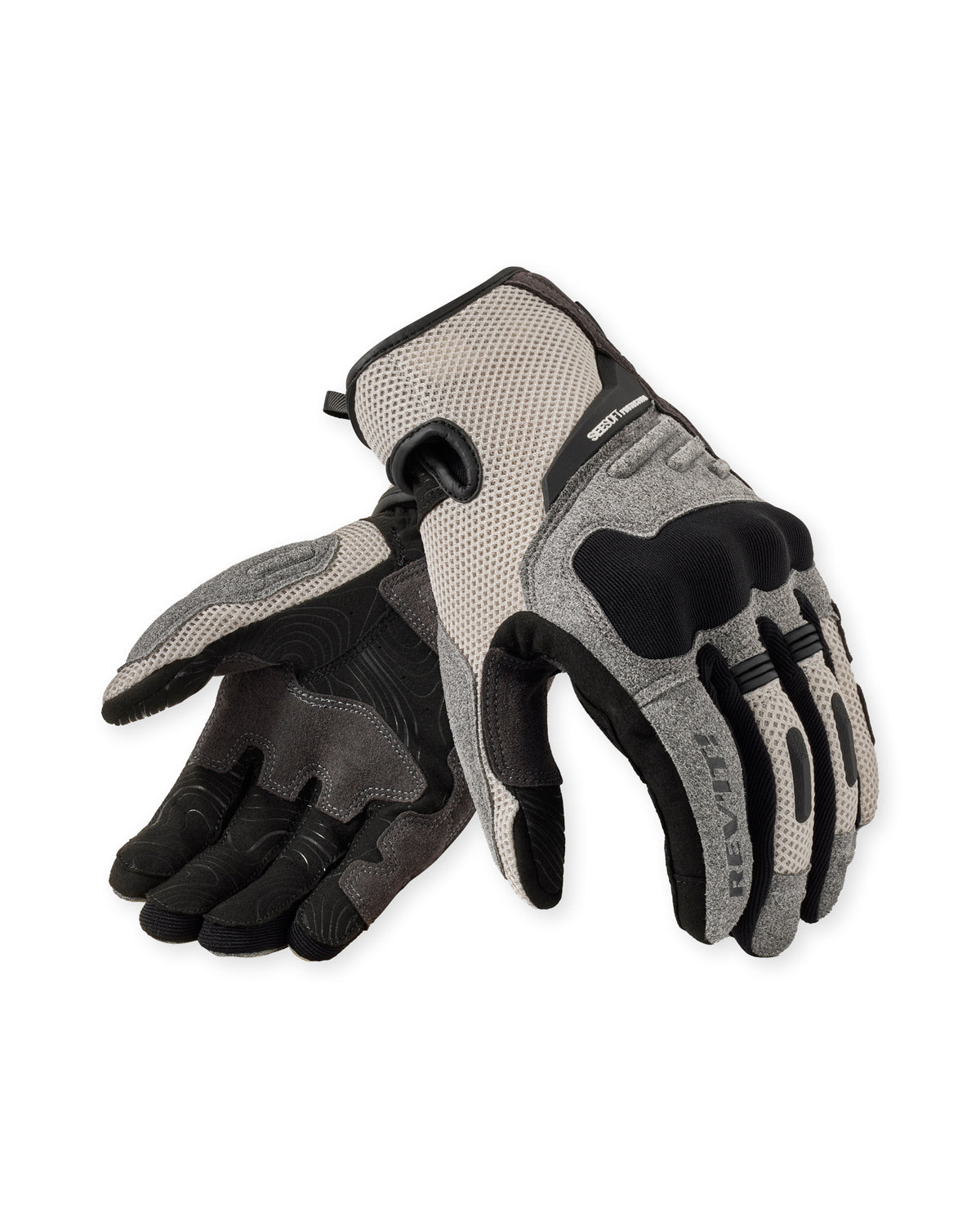 Revit Cavern Textile Gloves Light Grey / Black FREE UK Delivery, FREE 365 Day Returns - Moto Central