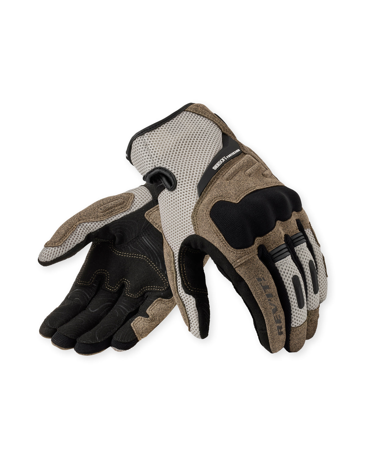 Revit Cavern Textile Gloves Sand / Black FREE UK Delivery, FREE 365 Day Returns - Moto Central