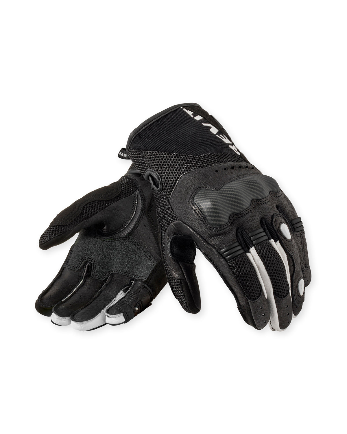 Revit Blaze Leather Gloves Black / White FREE UK Delivery, FREE 365 Day Returns - Moto Central