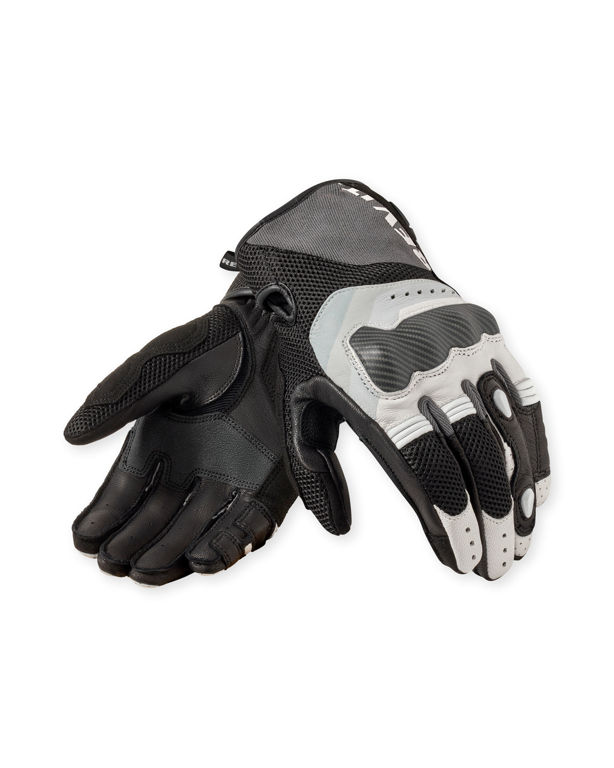 Revit Blaze Leather Gloves Grey / White FREE UK Delivery, FREE 365 Day Returns - Moto Central