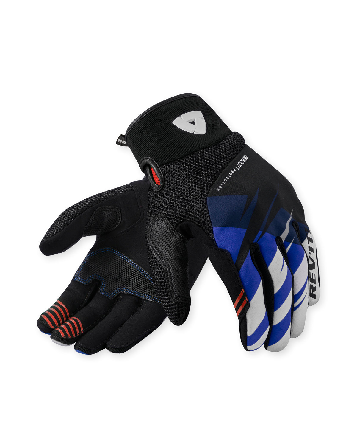 Revit Surge Textile Gloves Black / Blue FREE UK Delivery, FREE 365 Day Returns - Moto Central