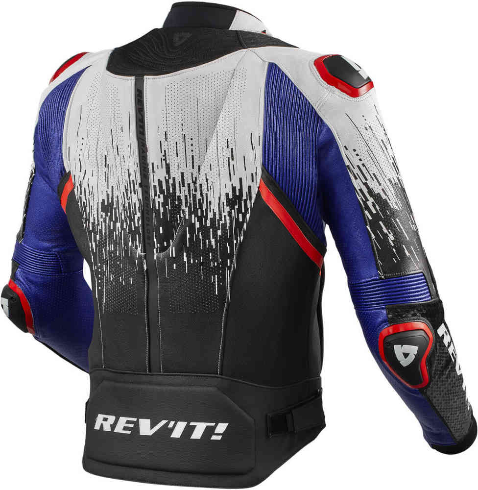 Revit Quantum 2 Pro Air Leather Jacket White / Blue / Black - FREE UK Shipping, FREE 365 Day Returns | Moto Central