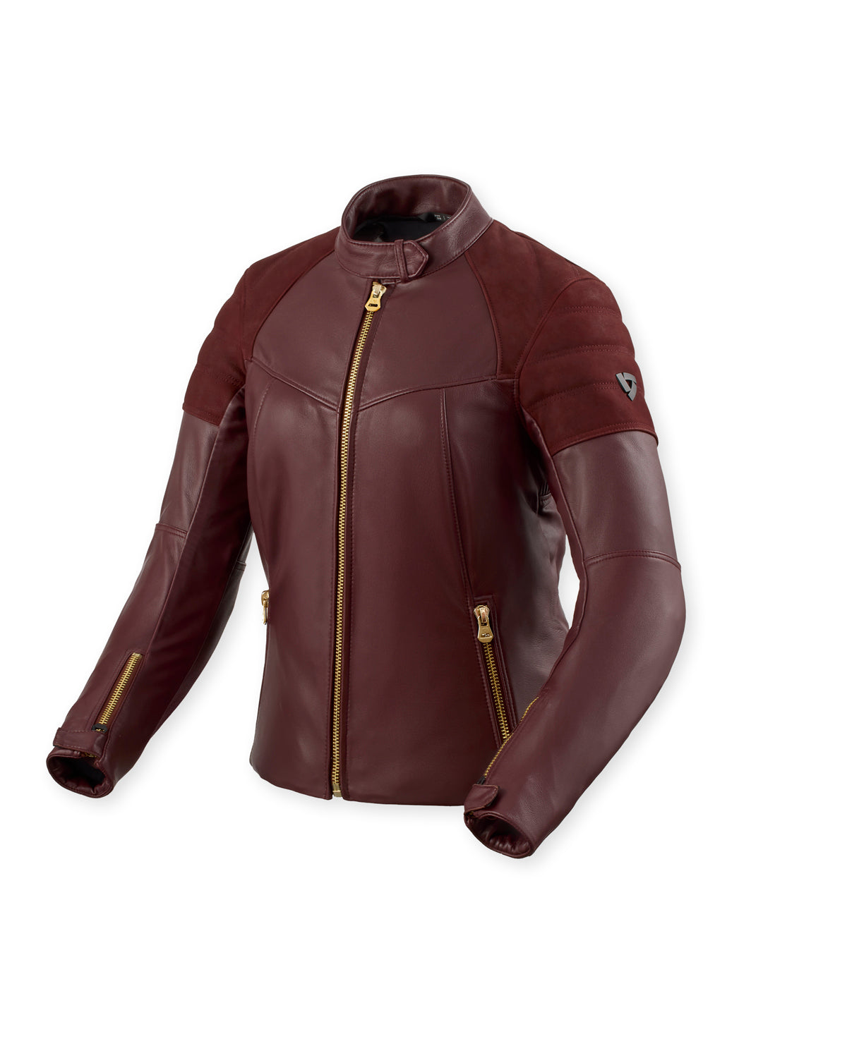 Revit London Ladies Leather Jacket Aubergine FREE UK Delivery, FREE 365 Day Returns - Moto Central