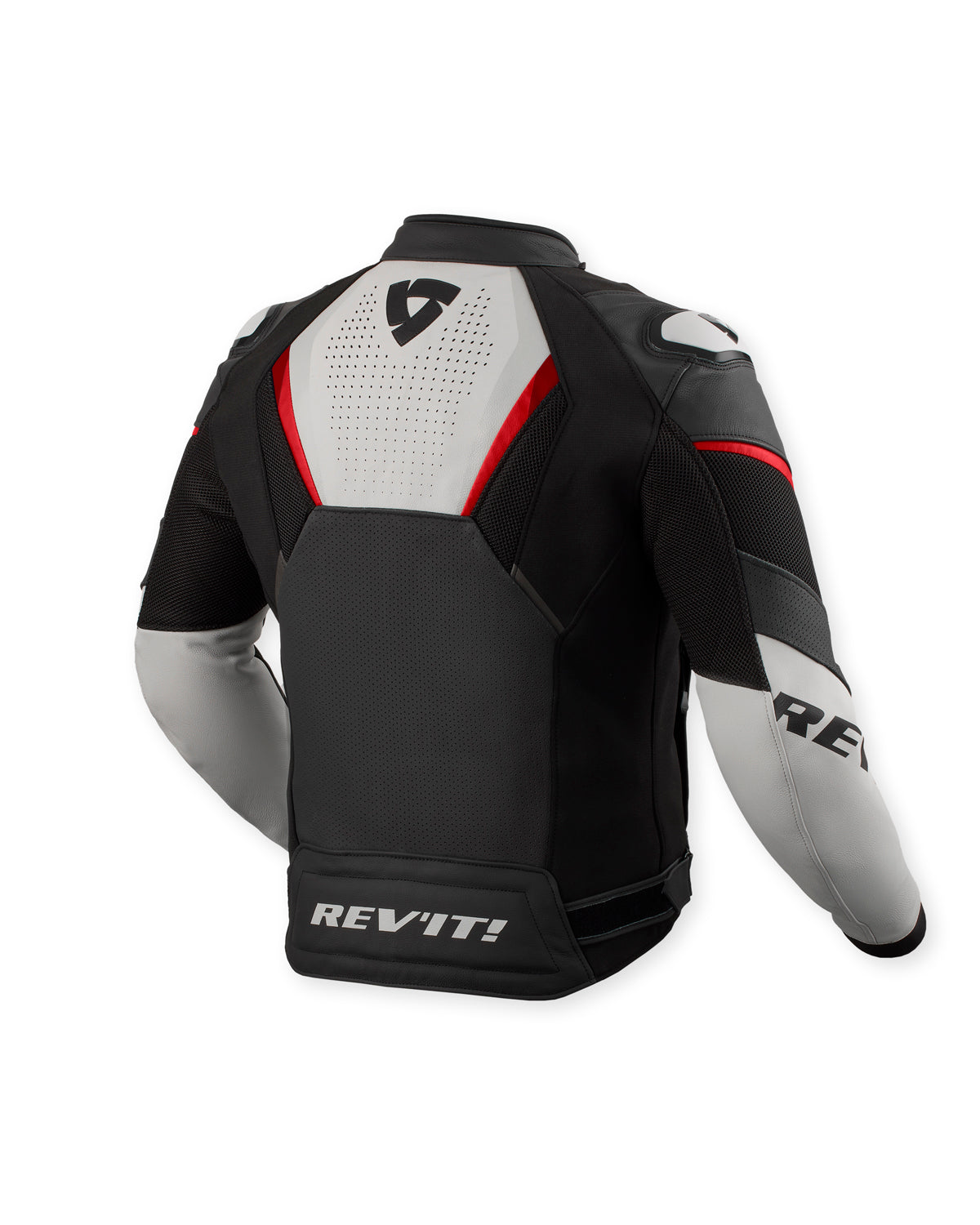 Revit Automate Leather Jacket Black / Light Grey FREE UK Delivery, FREE 365 Day Returns - Moto Central