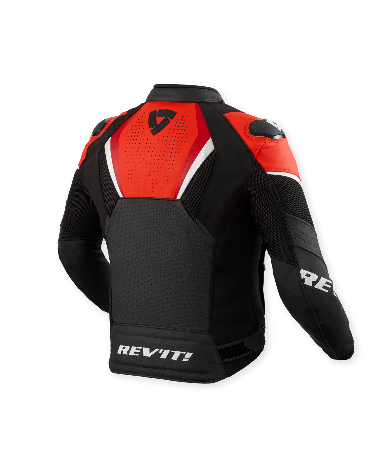 Revit Automate Leather Jacket Black / Neon Red FREE UK Delivery, FREE 365 Day Returns - Moto Central