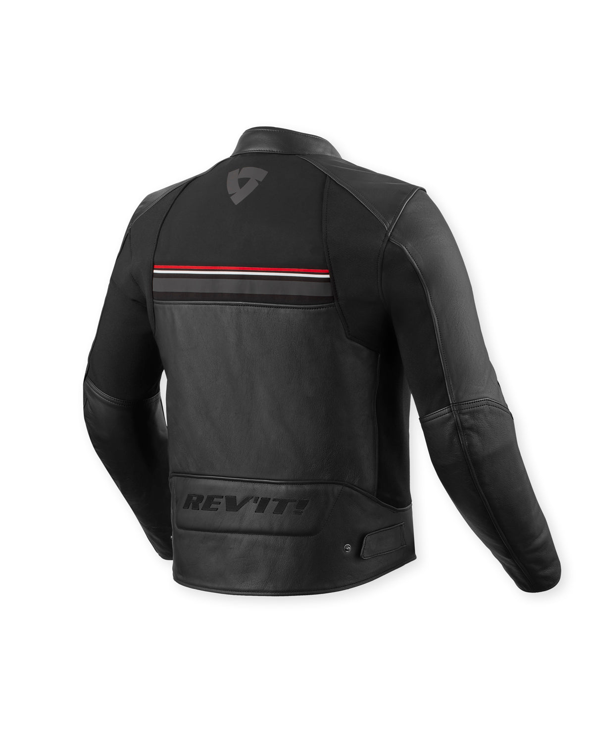 Revit Mile 2 Leather Jacket Black / Red FREE UK Delivery, FREE 365 Day Returns - Moto Central