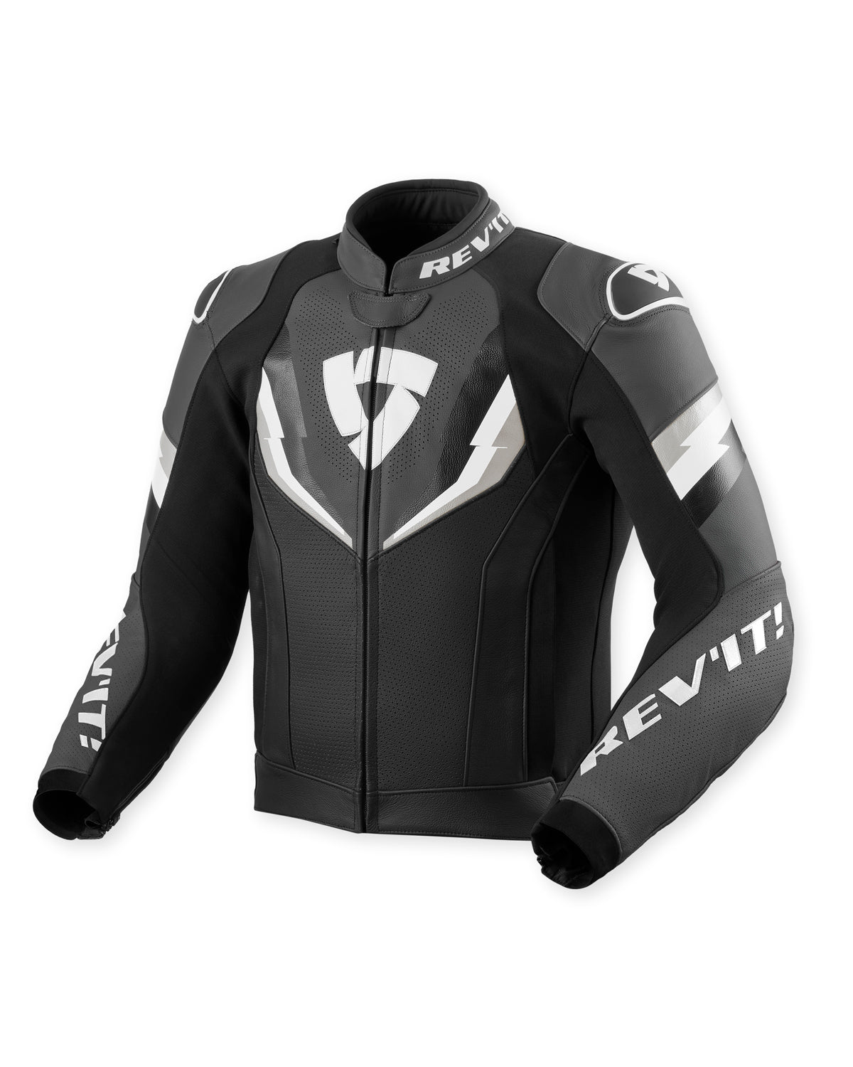 Revit Quantum 3 Leather Jacket Black / Anthracite FREE UK Delivery, FREE 365 Day Returns - Moto Central