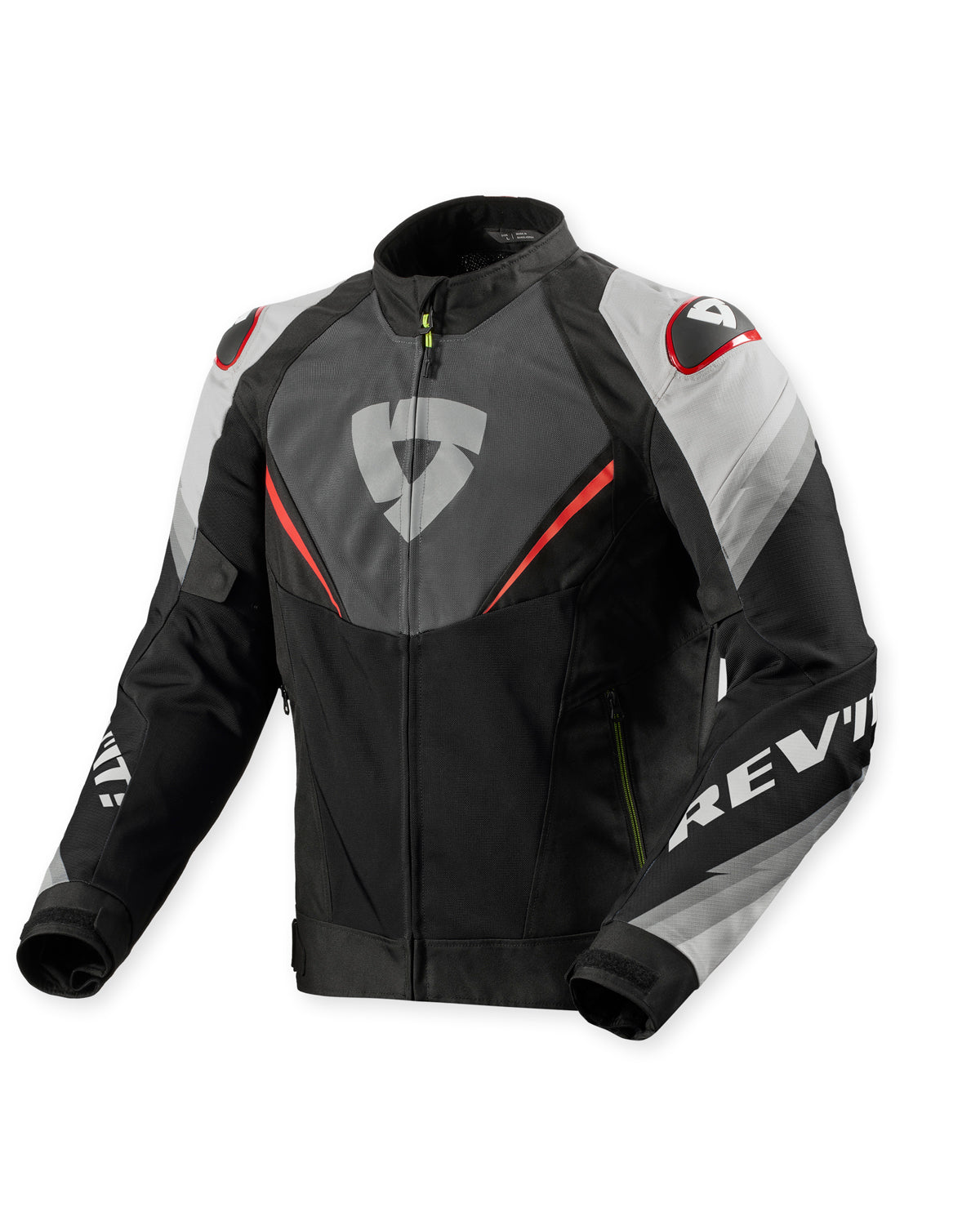 Revit Quantum 3 Air Textile Jacket Grey / Red FREE UK Delivery, FREE 365 Day Returns - Moto Central