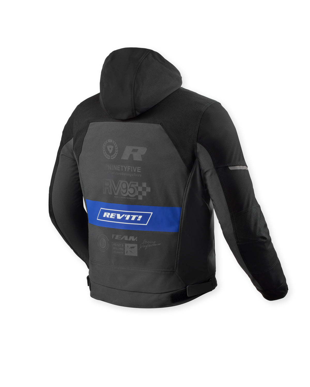 Revit Haste H2O Textile Jacket Black / Blue FREE UK Delivery, FREE 365 Day Returns - Moto Central