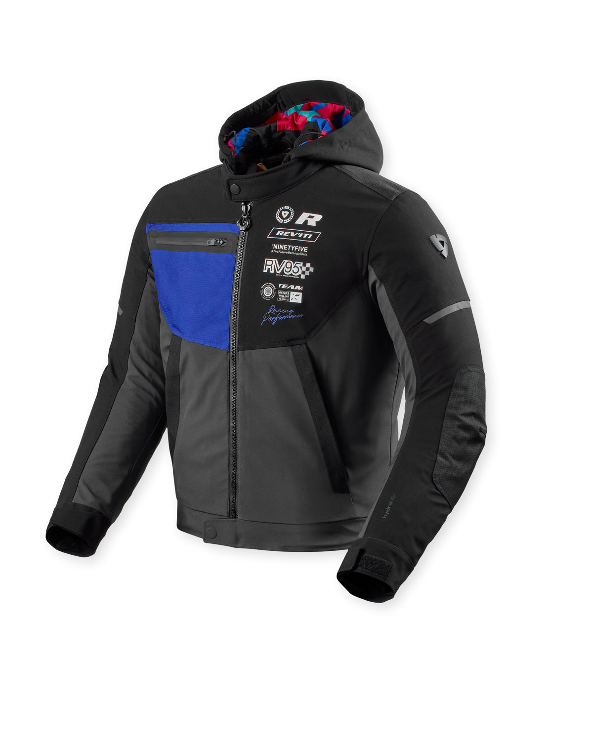 Revit Haste H2O Textile Jacket Black / Blue FREE UK Delivery, FREE 365 Day Returns - Moto Central