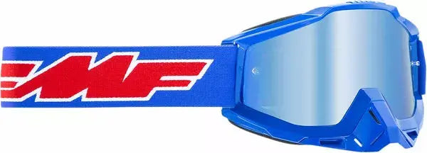 FMF Vision Youth PowerBomb Rocket Goggles Blue / Mirror Blue - FREE UK Shipping, FREE 365 Day Returns | Moto Central